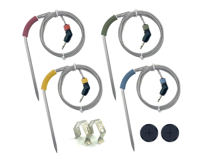 Meatender 4 Packs Pro Meat Temperature Probes for Weber iGrill, Connect Smart Grilling Hub and Grill, Accurate ±1°C Washable Thermometor Probes - Image 2